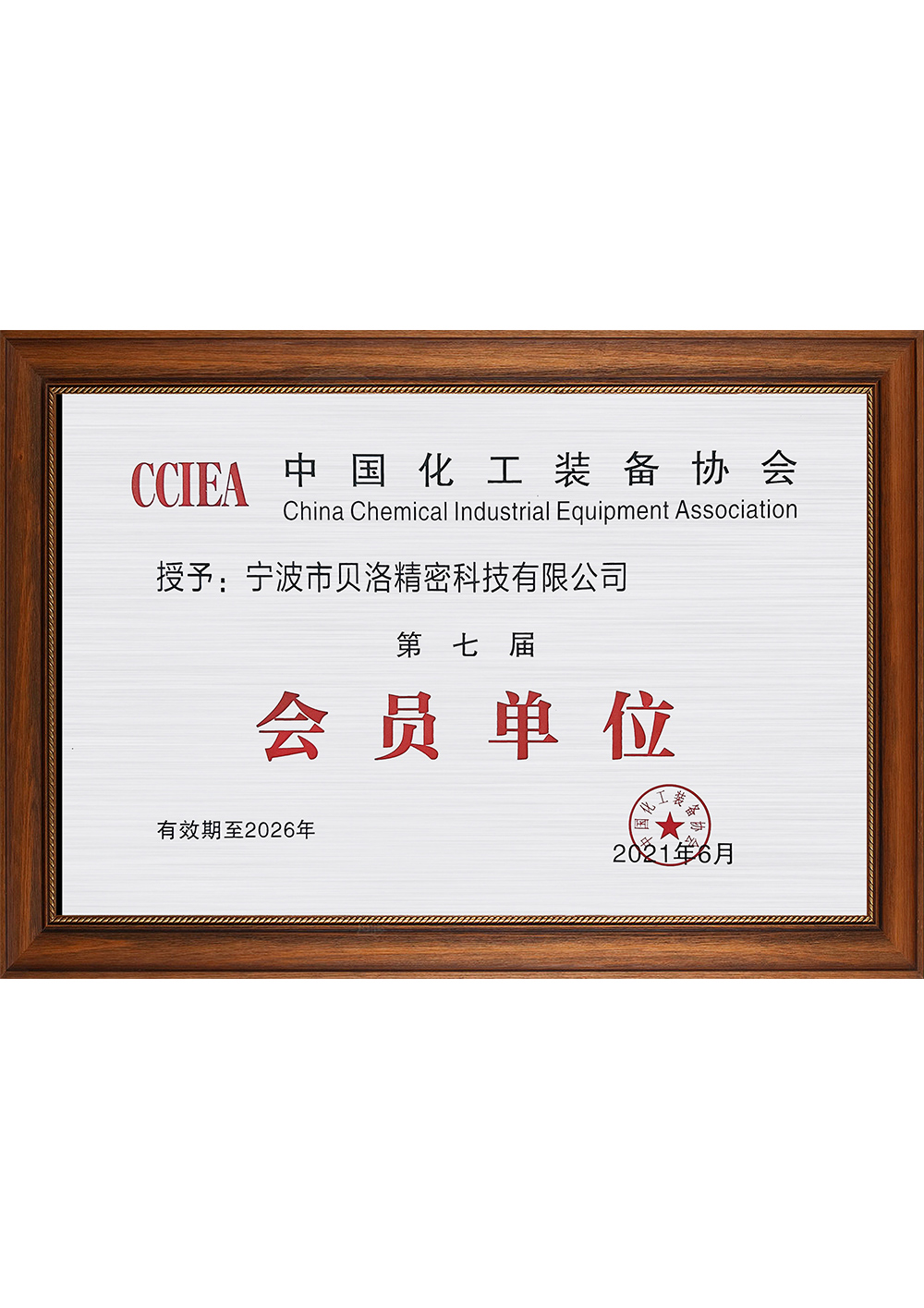 中国化工装备协会会员单位2021年6月
